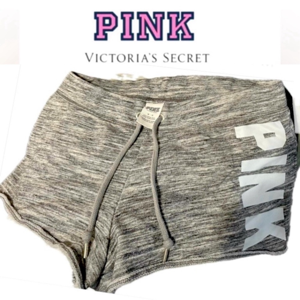 PINK VICTORIA SECRET Beach Cut Off Shorts Color Marled Gray size M ex cond